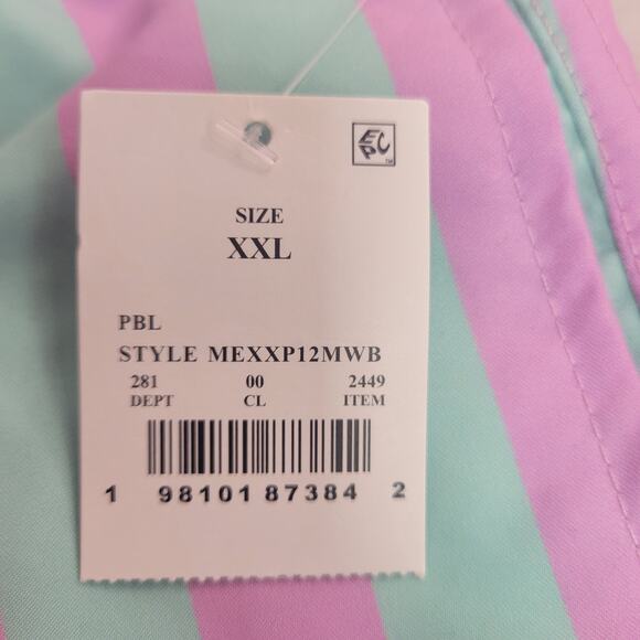 Mad Engine Men's Striped Swim Shorts - Lilac Purple XXL - Picture 5 of 6